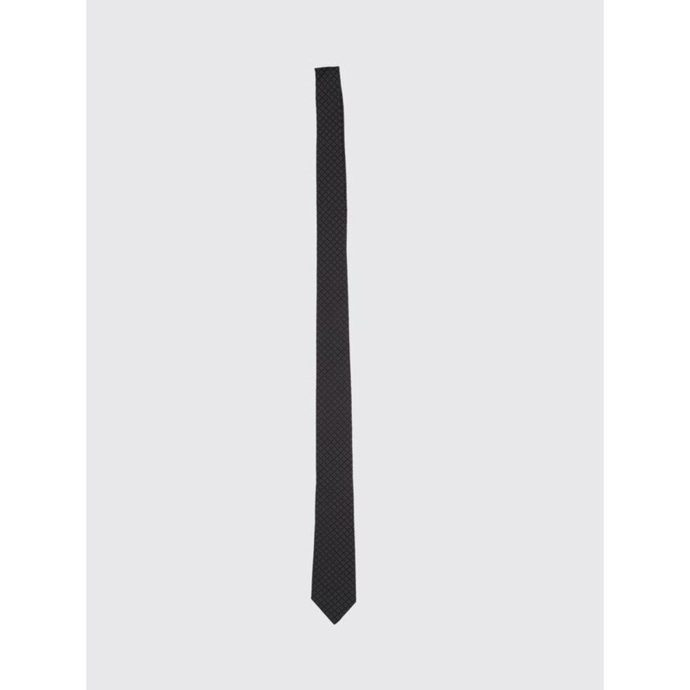Lardini Men Lardini Silk Tie With Geometric Diamond Pattern